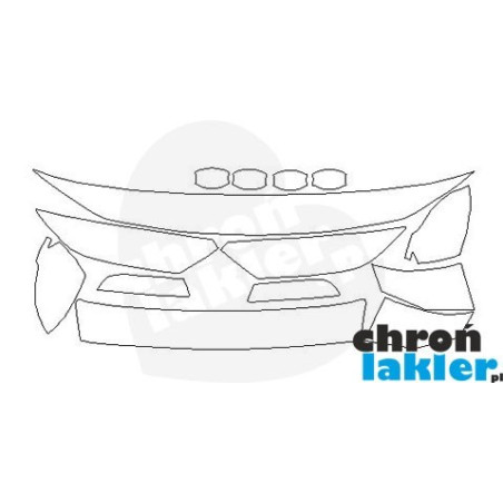 VW Passat B8 SEDAN koruma filmi SET ön tampon, çamurluklar, tampon, farlar (2014-2023)