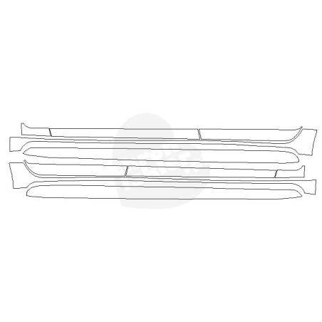 Volvo V60 FL folie ochronne / folia ochronna na progi i drzwi (2013-)