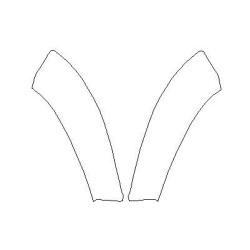 PORSCHE PANAMERA (970, S, TURBO, 4S, GTS, TURBO S, DIESEL) naklejka / folia ochronna drzwi tył (2009-)