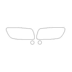 Mercedes GLS-Klasa X166 reflektory / światła przednie naklejki / folie ochronne (2015-2019)