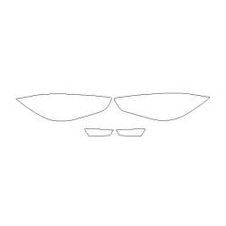 Mercedes GLS-Klasa X166 reflektory / światła przednie naklejki / folie ochronne (2015-2019)