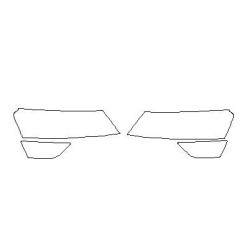 Audi A4 B9 reflektory / światła przednie naklejki / folie ochronne (2015-)