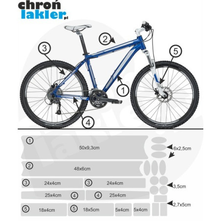 adesivo / pellicola protettiva per bicicletta / telaio colore opaco set grande