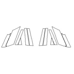 Mercedes W205 reflektory / światła przednie naklejki / folie ochronne (2014-)