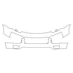 Porsche Cayenne II 92A előtti lökhárító védőfólia 3M (átlátszó védőfólia) (2015-2017)