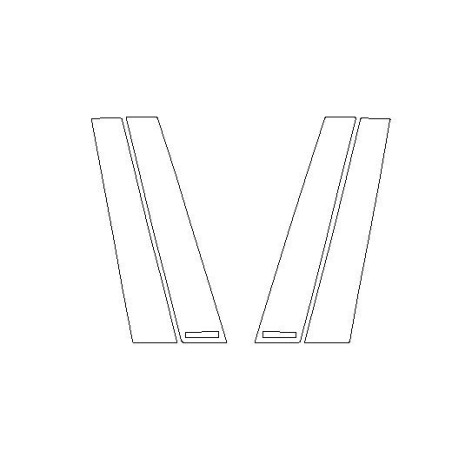 VW GOLF VIII (8) pellicole di protezione del montante B del pianoforte (2019-)