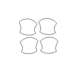 Toyota Camry IX 9 koruma filmleri için kapı kollarına özel olarak tasarlanmıştır (2018-2024)