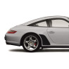 ΜΑΥΡΟ MAT Porsche 911 997 Carrera, Carrera S, Carrera 4, Carrera 4S αυτοκόλλητο στην πίσω φτέρνα