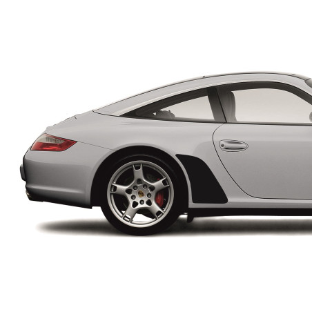 MUSTA HIILI Porsche 911 997 Carrera, Carrera S, Carrera 4, Carrera 4S takaosan lokasuojatarra