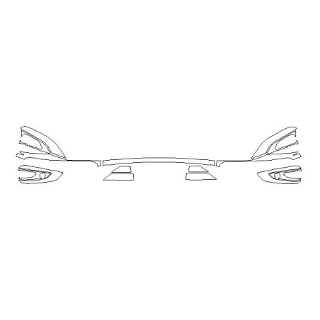 Ford Kuga III 3 ST-line suojakalvo mustalla pianolakkia edessä puskurissa (2019-)