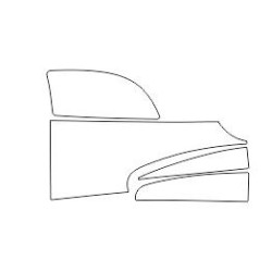 Maserati GRANTURISMO / GranCabrio beschermfolie voor spatbord, achter drempel (2007-2019)...