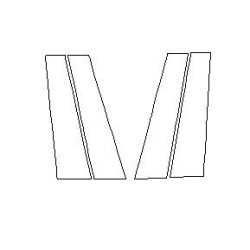 Mercedes A-Serisi W177 sütunlar için koruyucu film B siyah parlak (2018-)