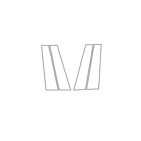 Mercedes A-Klasa W177 ochranné fólie na sloupky B piano black (2018-)