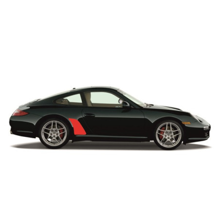 Porsche 911 997 Carrera, Carrera S, Carrera 4, Carrera 4S adesivo / pellicola protettiva parafango posteriore.