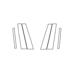 Mercedes E-Klasa W213 SEDAN suojaavat kalvot B C piano black (2016-)