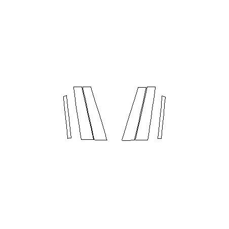 Mercedes E-Klasa W213 SEDAN ochranné fólie na stĺpiky B C piano black (2016-)