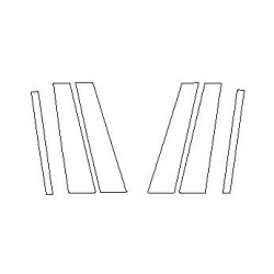 Mercedes E-Class W213 KOMBI Filme de proteção para colunas B C piano black (2016-)