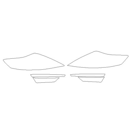 Ford Mondeo MK4 après le FL phares / feux avant films de protection (2010-2014).