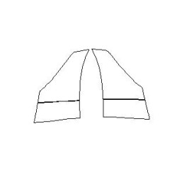 Tesla modell 3 beskyttelsesfilm for bakskjerm sidepanel bak (2017-)