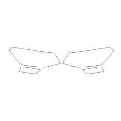 VW CADDY 2K IV (4) efter FL beskyttelsesfilm til forlygter / forlygter (2015-2020)