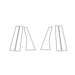 Suzuki Vitara II sütunlar B C için koruyucu filmler, siyah parlak (2019-2022)