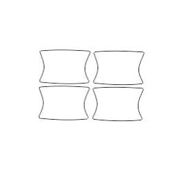 Skoda Octavia IV mk4 stickers / beschermende folie voor de handgrepen (2019-)