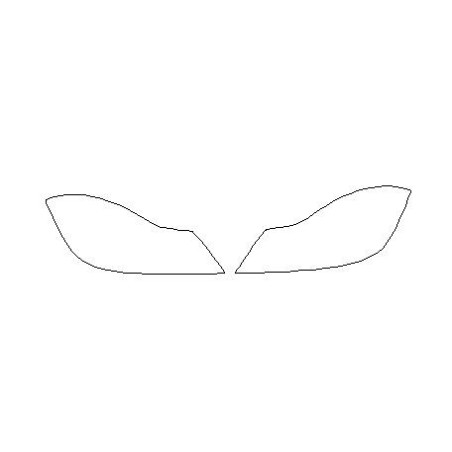 MERCEDES C-Klass W204 efter FL-strålkastare / strålkastarskyddsfilmer (2012-2014)
