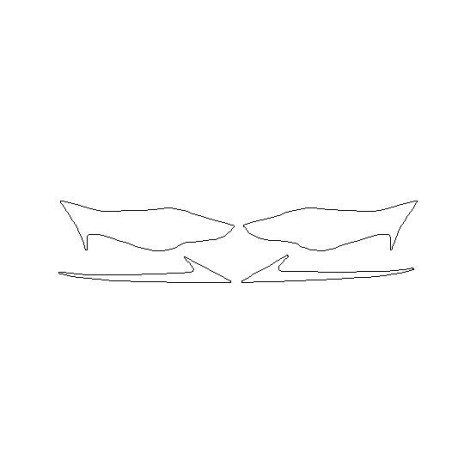 Lexus IS III μπροστινός προβολέας / μπροστινά φώτα / προστατευτικά μεμβράνες (2013-2016)