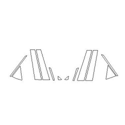 Προστατευτικά μεμβράνης Lexus NX II για τις στύλες B C γυαλιστερό μαύρο (2022-)