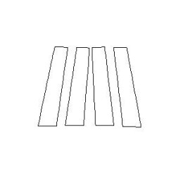 Mercedes GLA II H247 beschermfolie voor B-stijlen pianozwart (2019-)