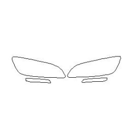 VOLVO S60 II (2) után FL fényszórók / első lámpák védőfóliák (2014-2018)