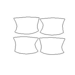 Audi A6 / S6 C8 op maat gemaakte stickers / beschermfolies voor deurklinken (2018-2025)