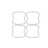 Audi A4 / S4 / RS4 B8 op maat gemaakte stickers / beschermfolie voor handgrepen (2008-2015)