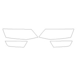 Skoda Octavia III mk3 forreste FL forlygter / forlygter / halogener beskyttelsesfilm PPF...