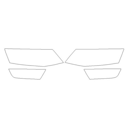 Skoda Octavia III mk3 elő FL fényszórók / első lámpák / halogének védőfóliák PPF (2013-2016)