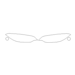 BMW 2 / M2 Coupe F22 F87 headlights / headlights / halogen protective films (2014-2021)