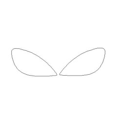 MERCEDES B-klasse W245 efter FL forlygte / forlygter beskyttelsesfilm (2009-2011)