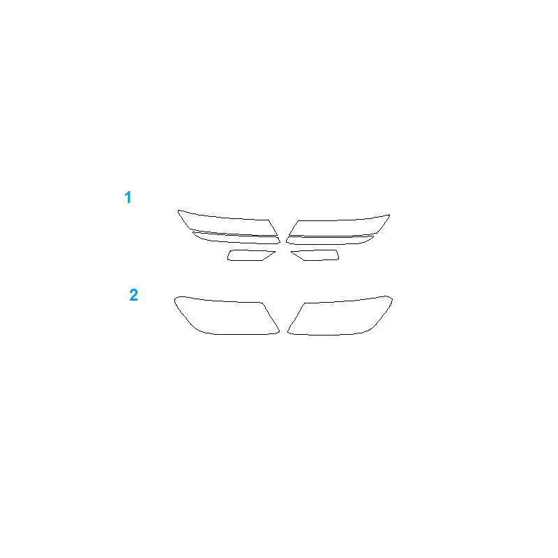 VW Tiguan II nálepky / ochranné fólie na reflektory / lampy / predné svetlá (2015-2020) - zwróć tylko tłumaczenie