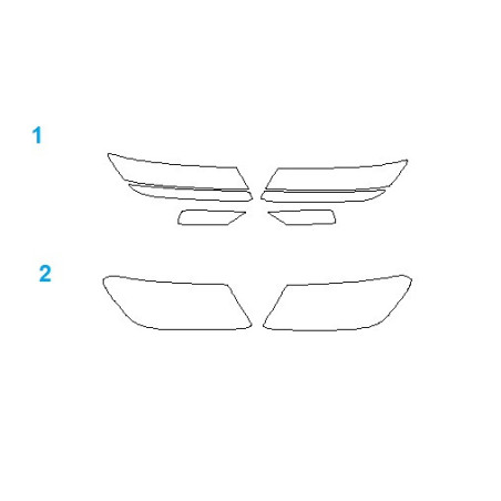 VW Tiguan II koruma filmleri ön farlar / lambalar / ön ışıklar için (2015-2020)