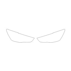 Mitsubishi ASX προφυλακτήρες / μπροστινά φώτα προστατευτικά μεμβράνες (2010-2019)