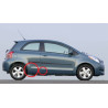 TOYOTA YARIS II 3D αυτοκόλλητα / προστατευτικές μεμβράνες φτερών (2005-2011)