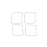 Hyundai i20 II mk2 dedicated stickers / protective films for door handles (2014-2020)