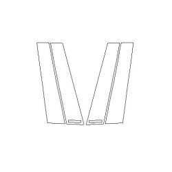 VW POLO VI (6) védőfóliák az oszlopra B zongorafekete (2017-)