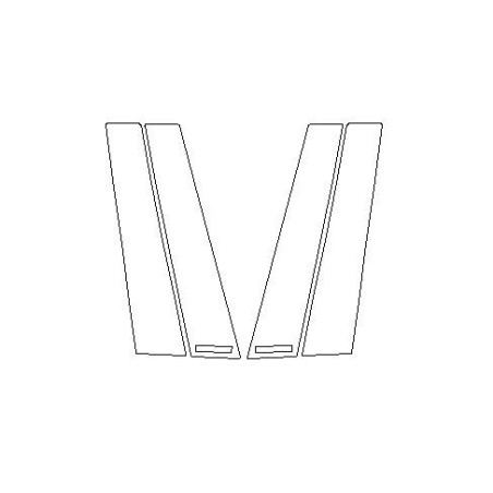 VW POLO VI (6) προστατευτικά μεμβράνης για στύλους B piano black (2017-)