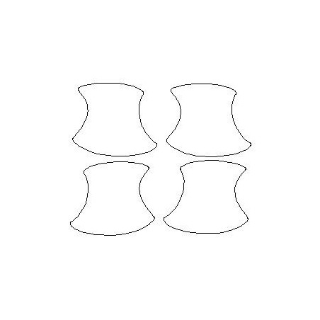 Audi Q5 FY autocolantes / películas de proteção dedicados sob os puxadores das portas (2017-2024)