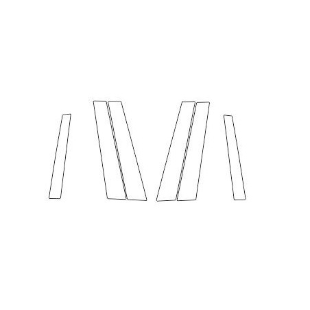 VW Golf VII 7 Variant kombi protective film on pillar B and C piano (2013-2019)