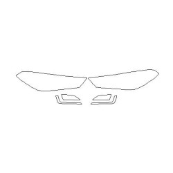 Hyundai Tucson III FL ön farlar / lambaları / halojen koruyucu filmler (2018-2020)