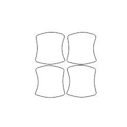 Hyundai Tucson II IX35 dedicated stickers / protective films for door handles (2010-2015)