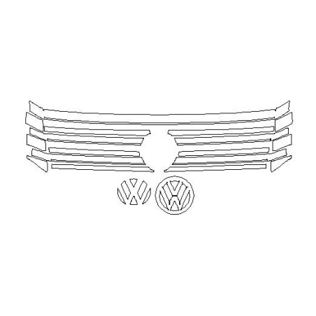Volkswagen Crafter beschermfolie / beschermingsfolie voor grill / voorste grille / embleem (2016-)