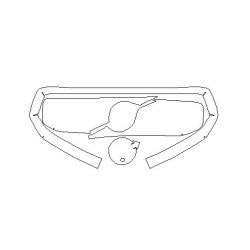 Volvo XC40 Recharge suojakalvo jäähdyttimen / etupuskurin verkkoon (2017-2022)